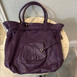 Issac Mizrahi Purple Leather Women's Bag
